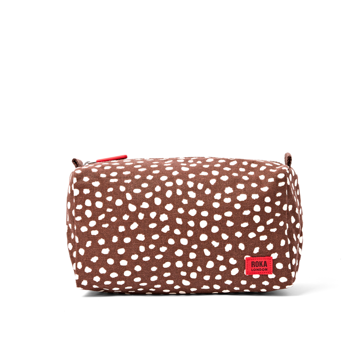 Maygrove Wash Bag in Brown Spot