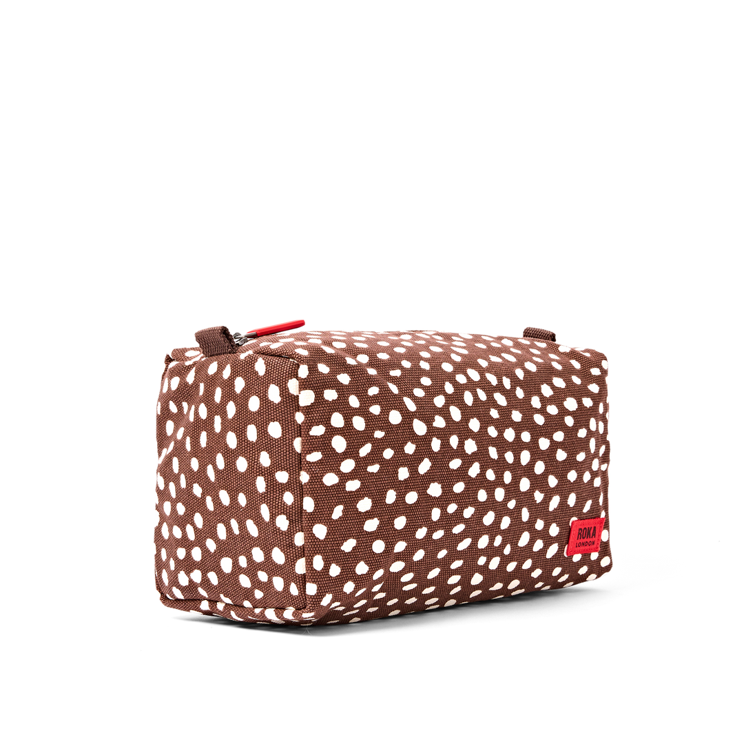 Maygrove Wash Bag in Brown Spot