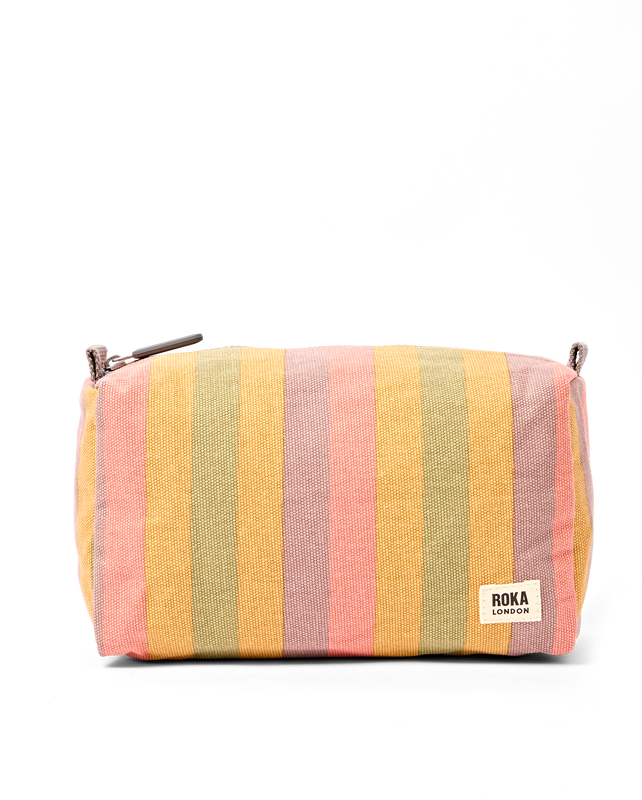 Maygrove Wash Bag in Faded Multi Stripe