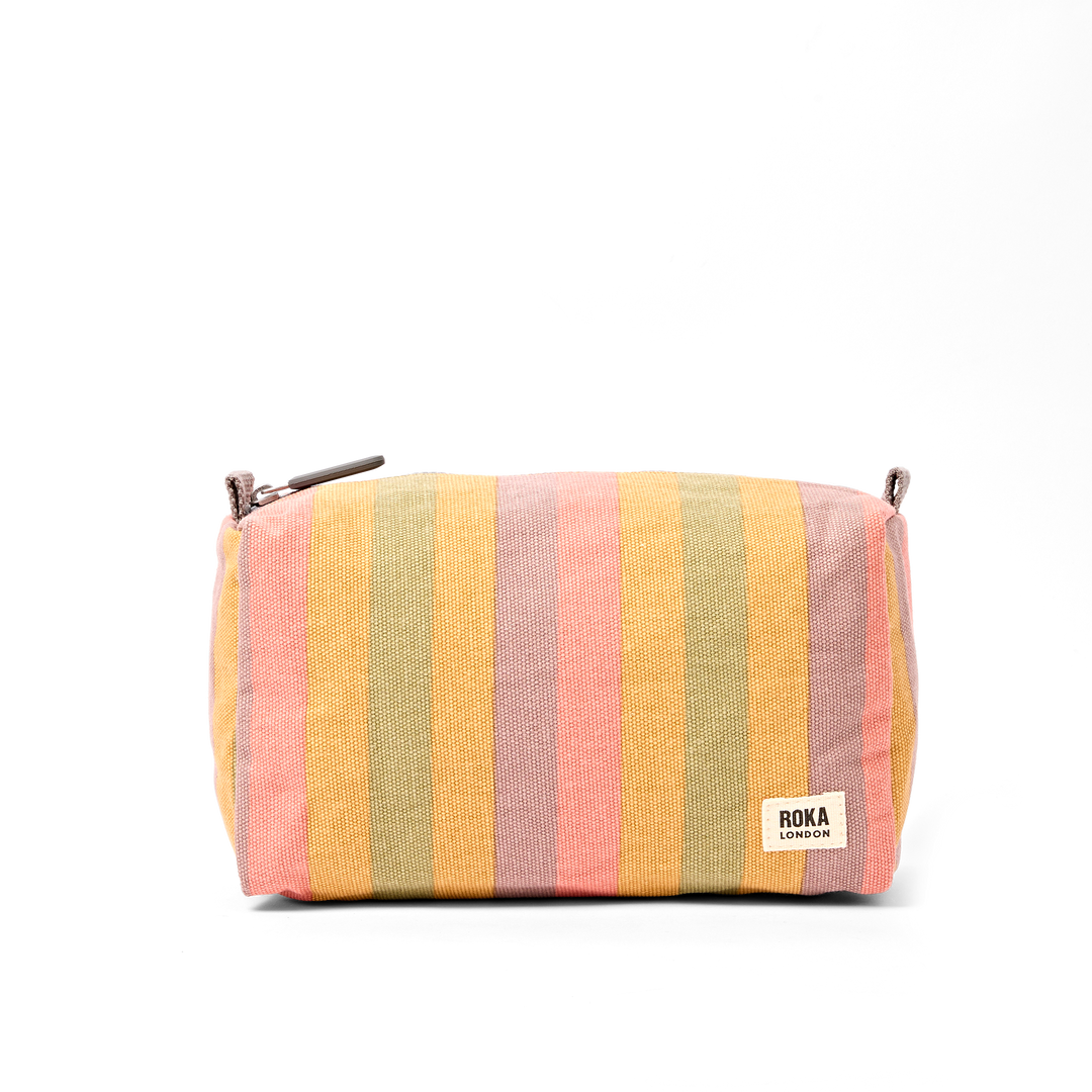 Maygrove Wash Bag in Faded Multi Stripe