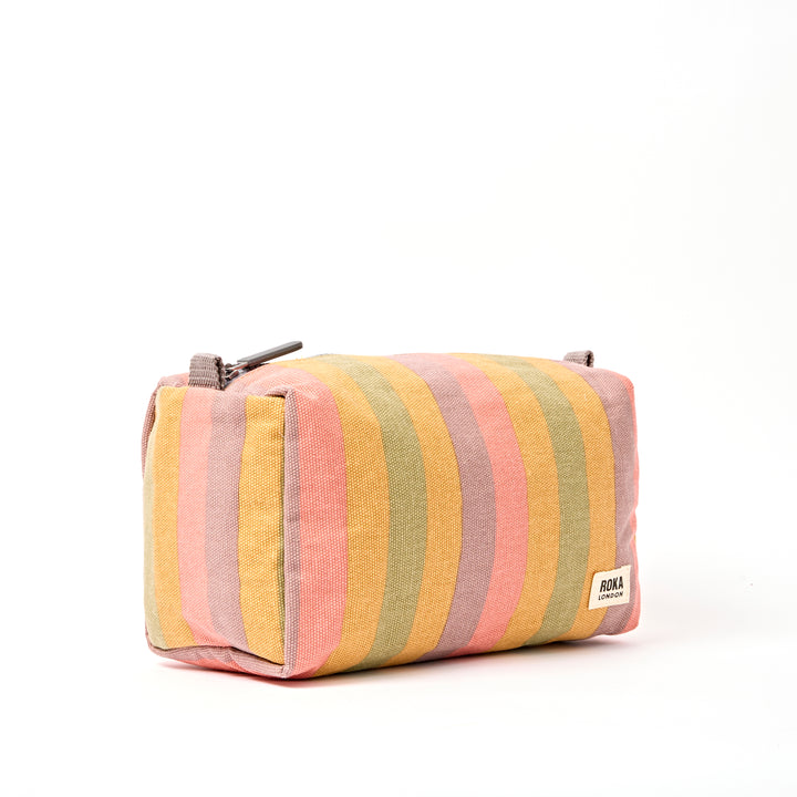 Mayfair Wash Bag in Faded Multi Stripe