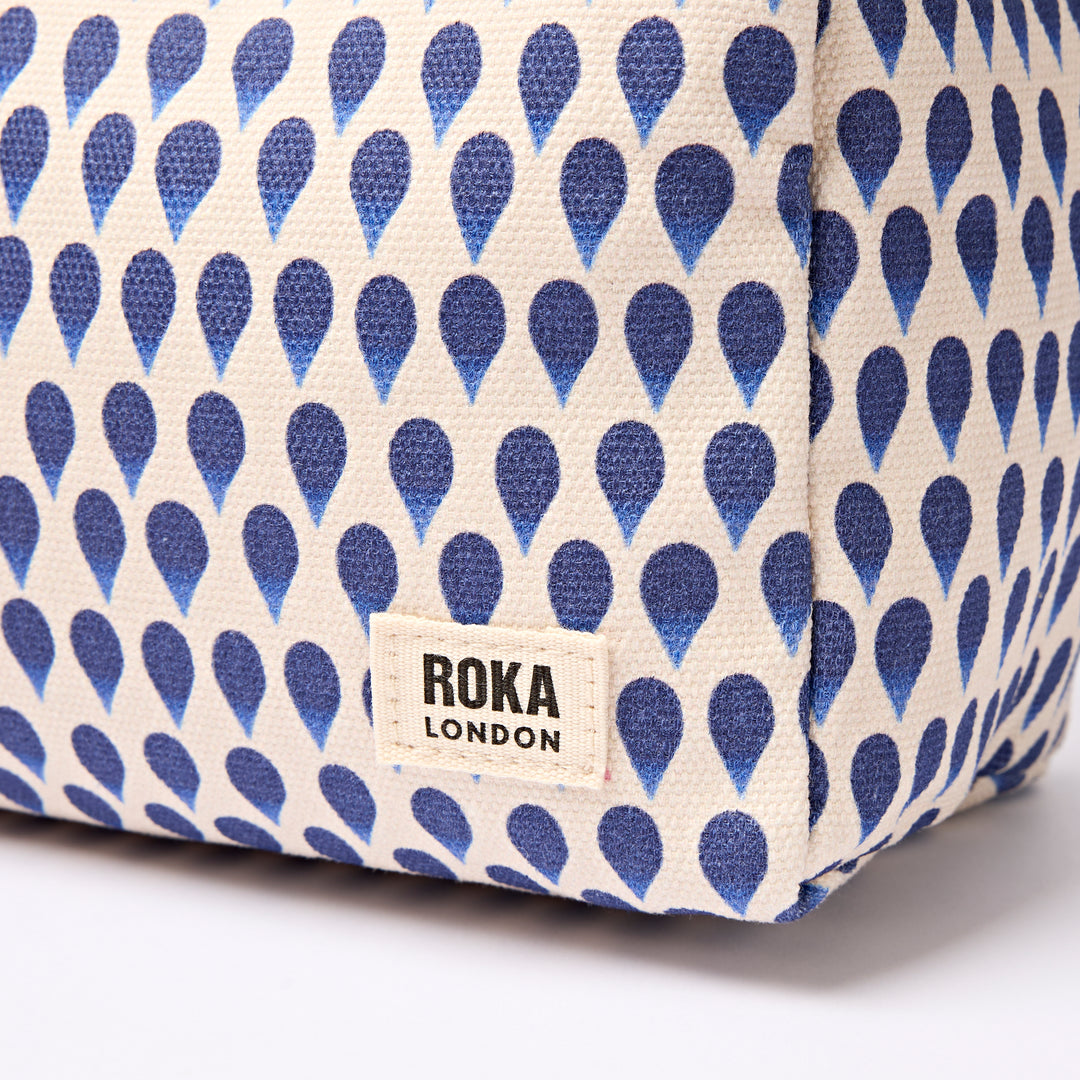 Mayfair Wash Bag in Denim Rain Indigo