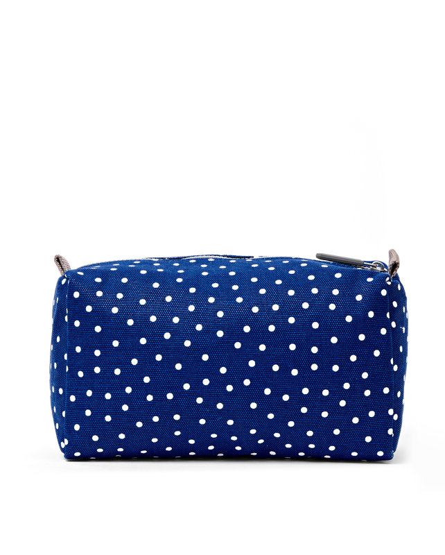 Maygrove Wash Bag in Navy Polka