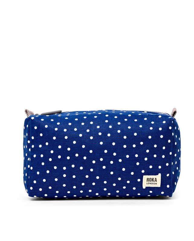 Maygrove Wash Bag in Navy Polka