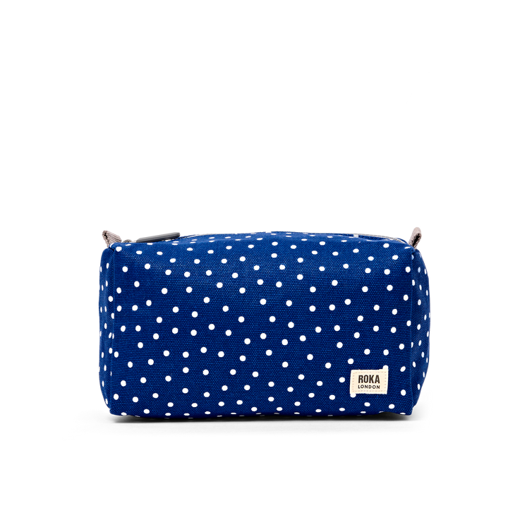 Maygrove Wash Bag in Navy Polka