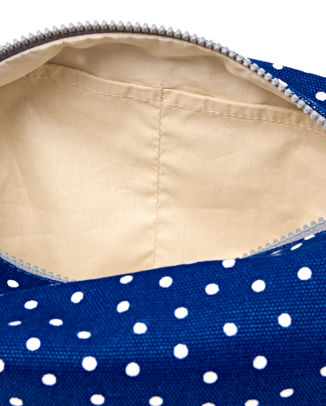 Maygrove Wash Bag in Navy Polka