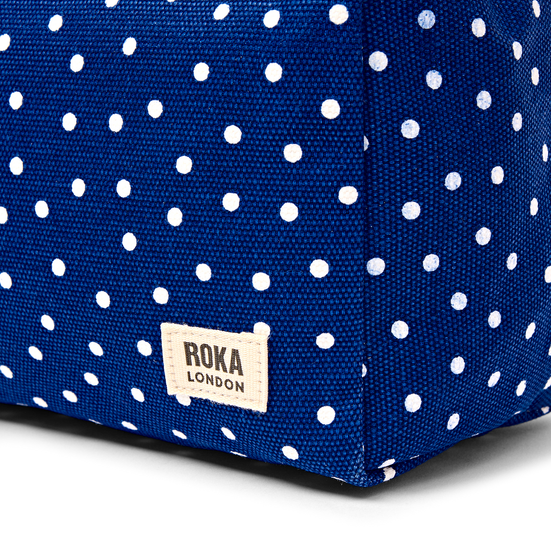 Maygrove Wash Bag in Navy Polka
