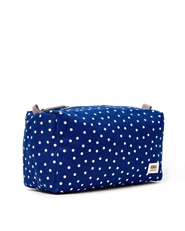 Maygrove Wash Bag in Navy Polka