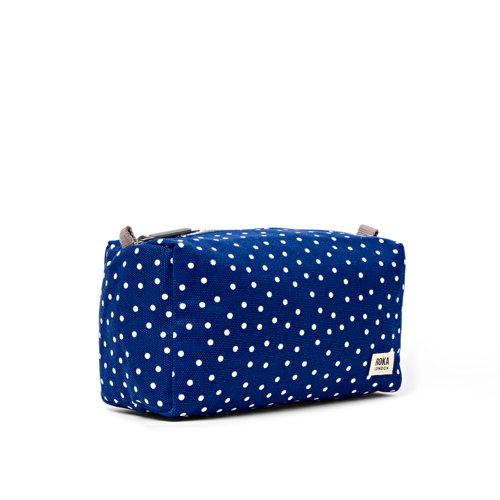 Maygrove Wash Bag in Navy Polka