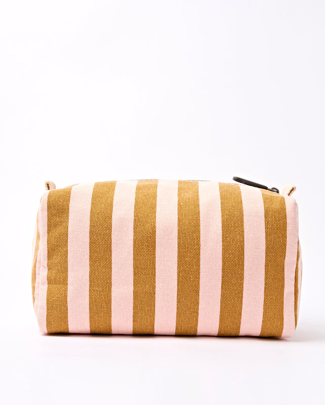 Maygrove Wash Bag in Rose Gold Stripe