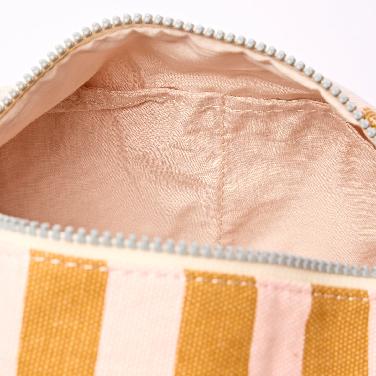 Maygrove Wash Bag in Rose Gold Stripe