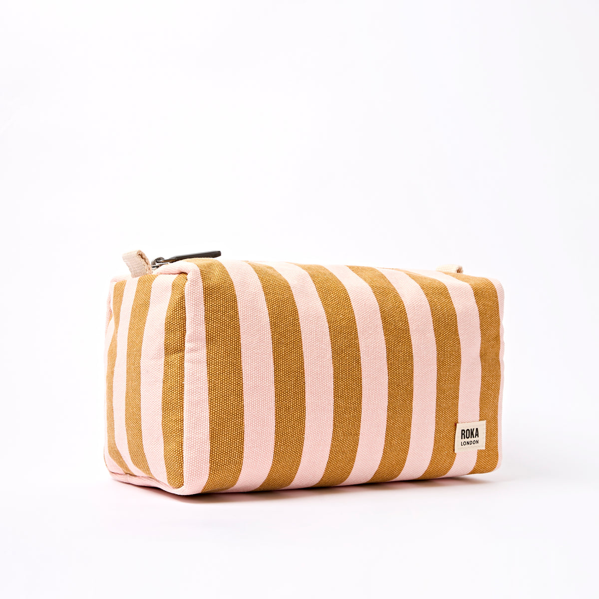 Maygrove Wash Bag in Rose Gold Stripe