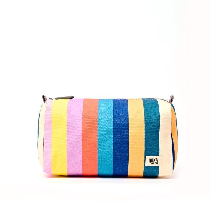 Mayfair Wash Bag in Wide Stripe Multi
