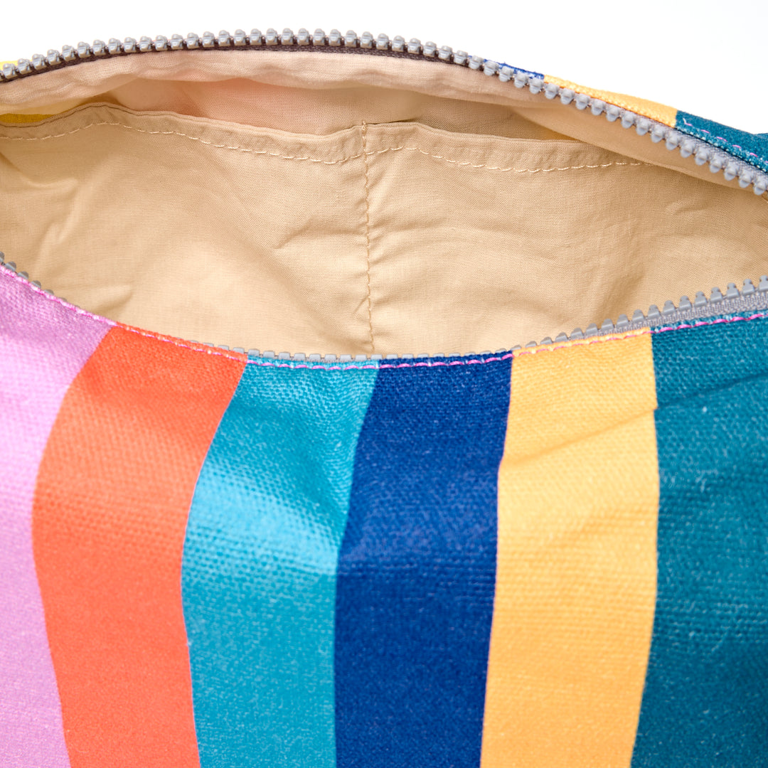 Mayfair Wash Bag in Wide Stripe Multi