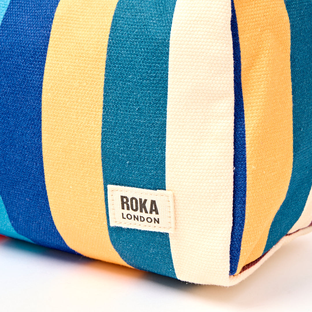 Mayfair Wash Bag in Wide Stripe Multi