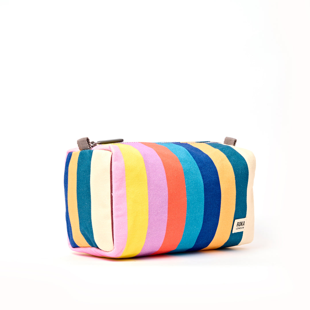 Mayfair Wash Bag in Wide Stripe Multi