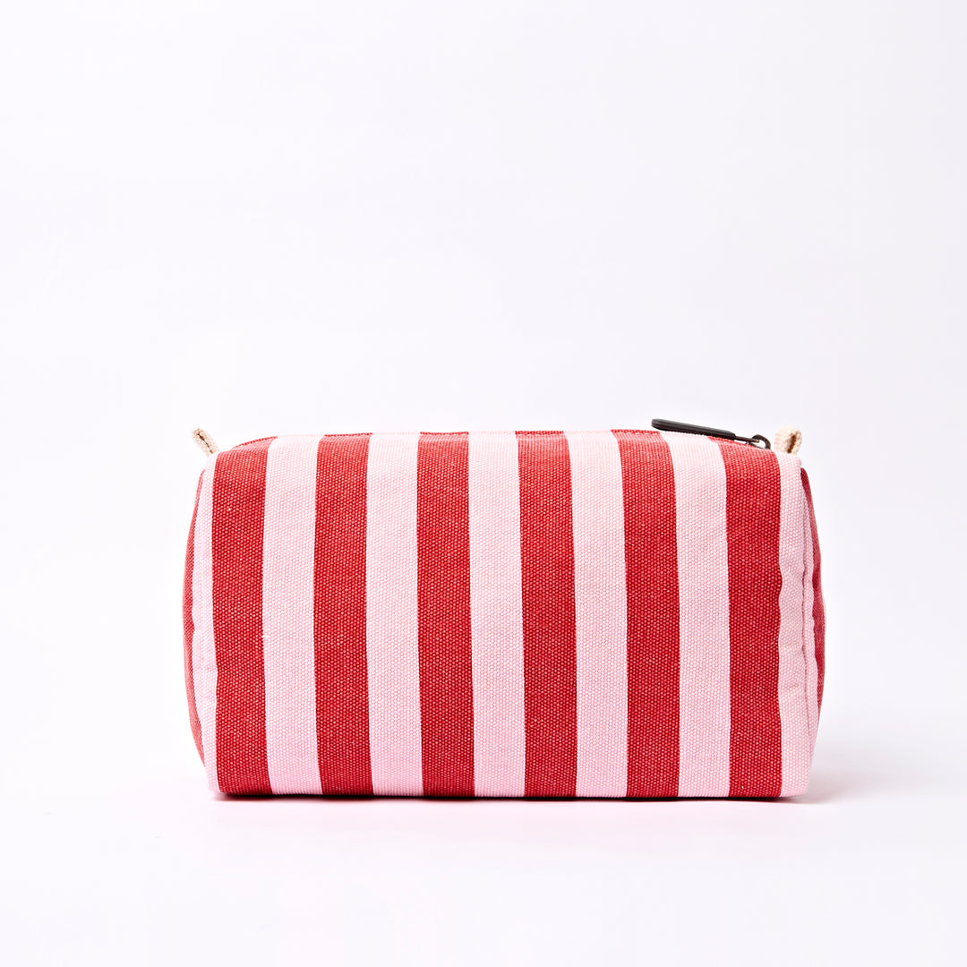 Mayfair Wash Bag in Strawberry Stripe