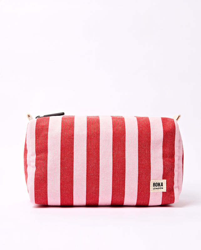 Maygrove Wash Bag in Strawberry Stripe