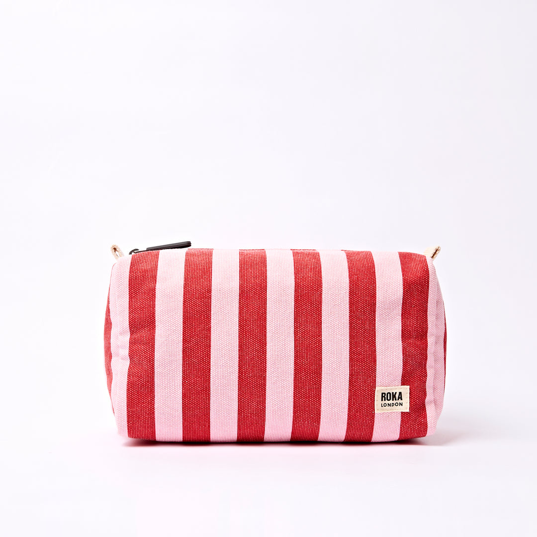 Mayfair Wash Bag in Strawberry Stripe