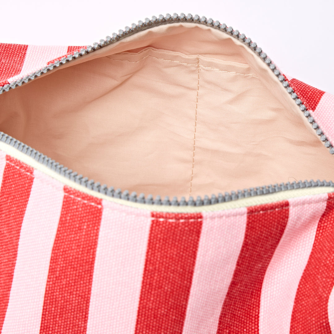 Mayfair Wash Bag in Strawberry Stripe