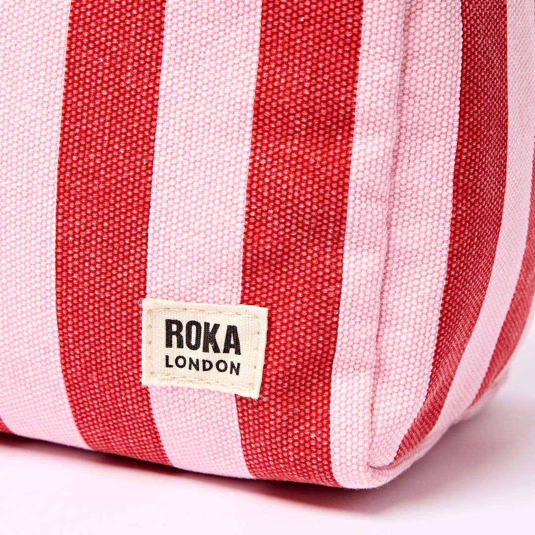 Mayfair Wash Bag in Strawberry Stripe