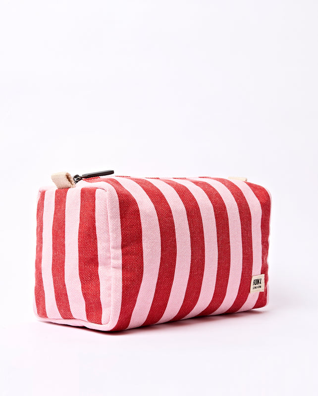 Maygrove Wash Bag in Strawberry Stripe