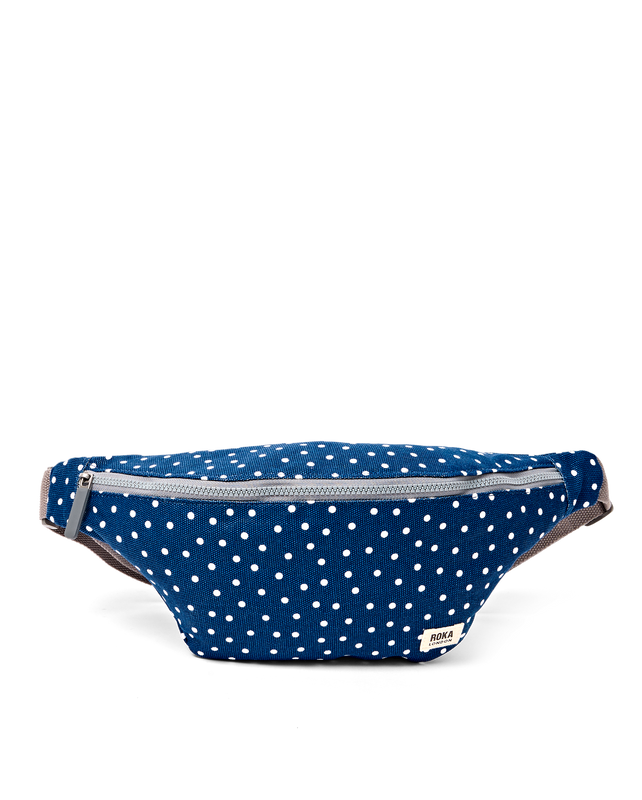 Mill Hill Crossbody Bag in Navy Polka