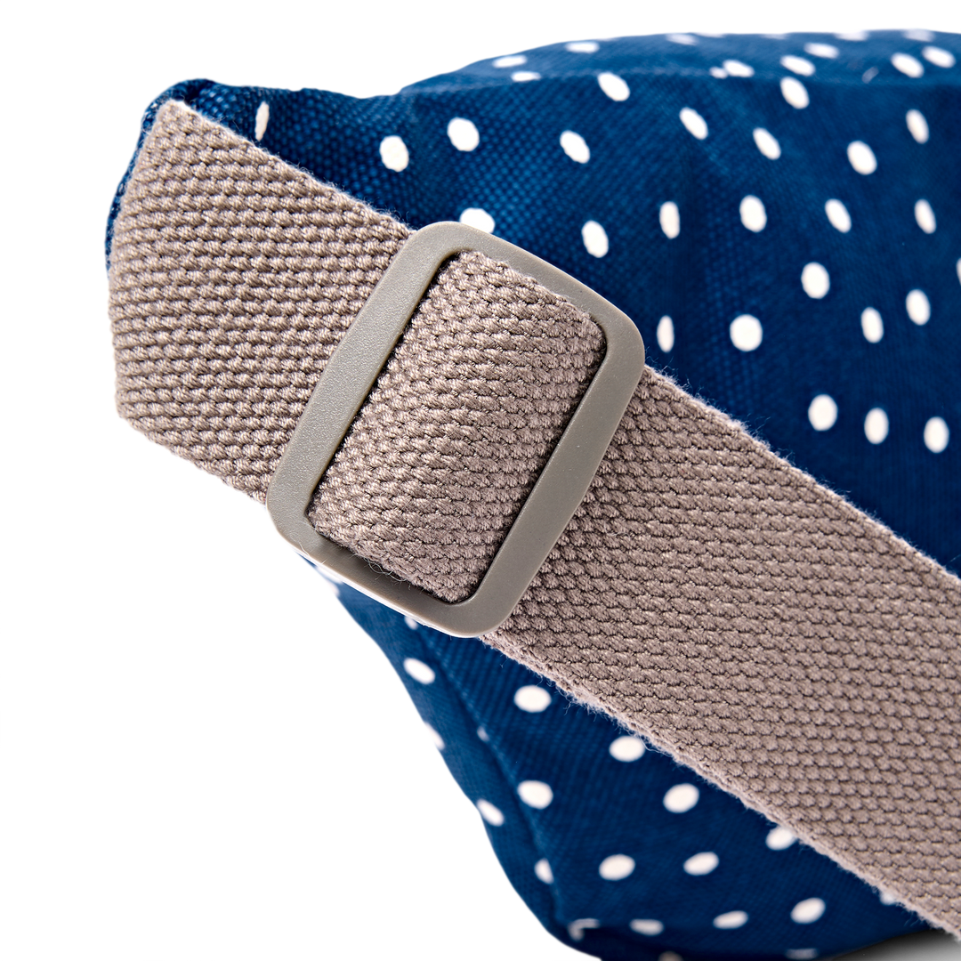 Mill Hill Crossbody Bag in Navy Polka