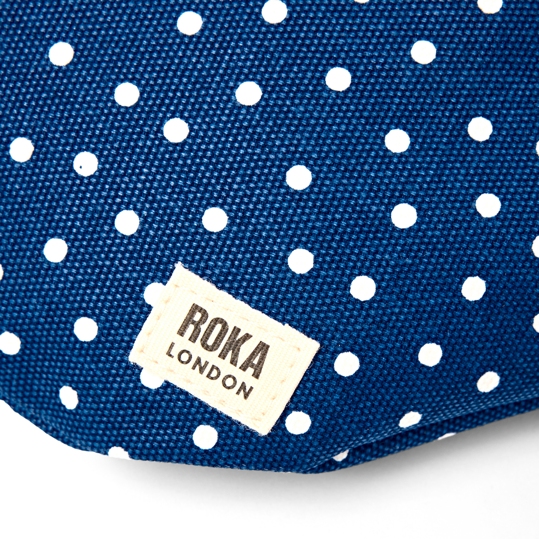Mill Hill Crossbody Bag in Navy Polka