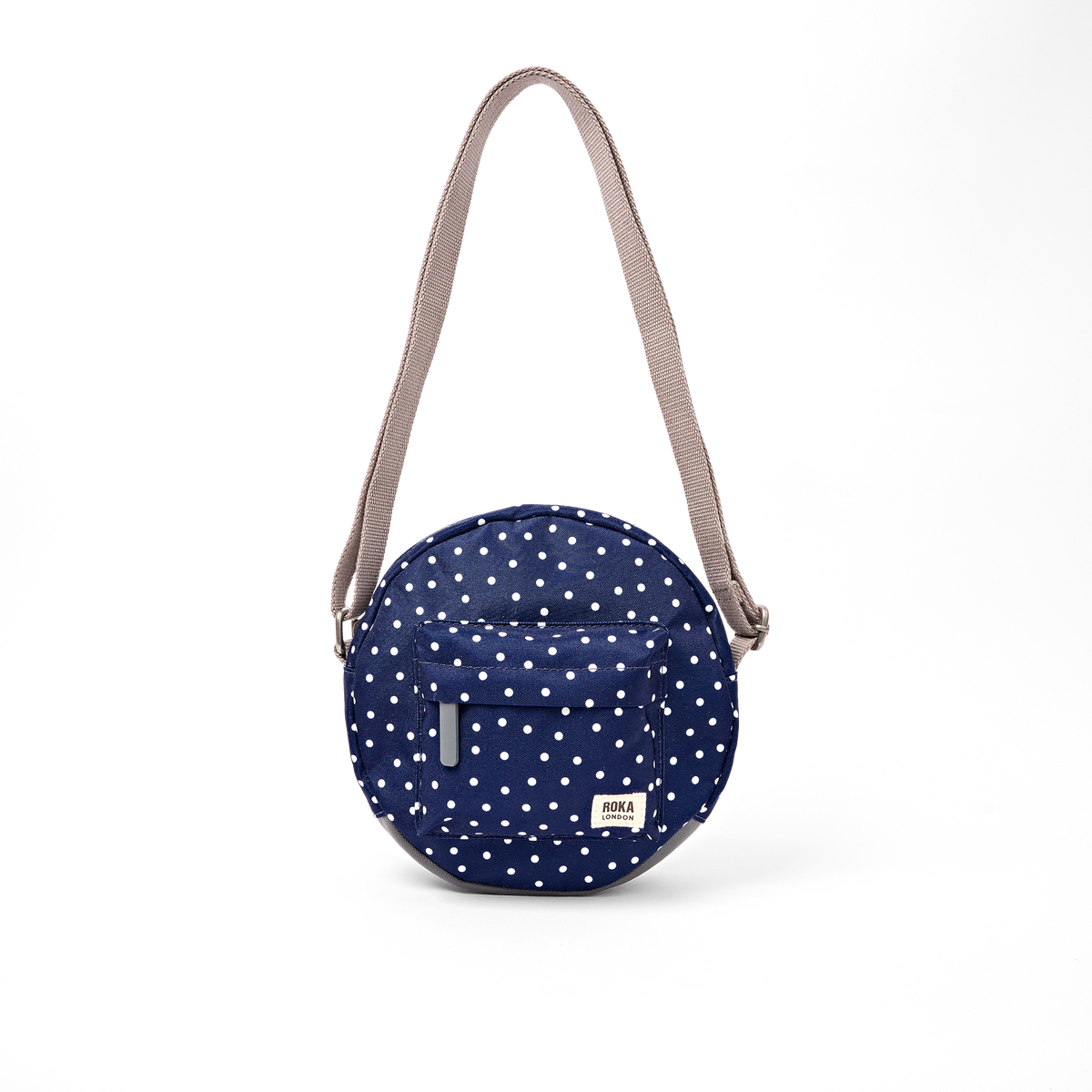 Paddington Crossbody Bag in Navy Polka Dot
