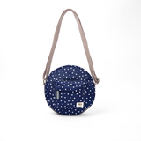 Paddington Crossbody Bag in Navy Polka Dot