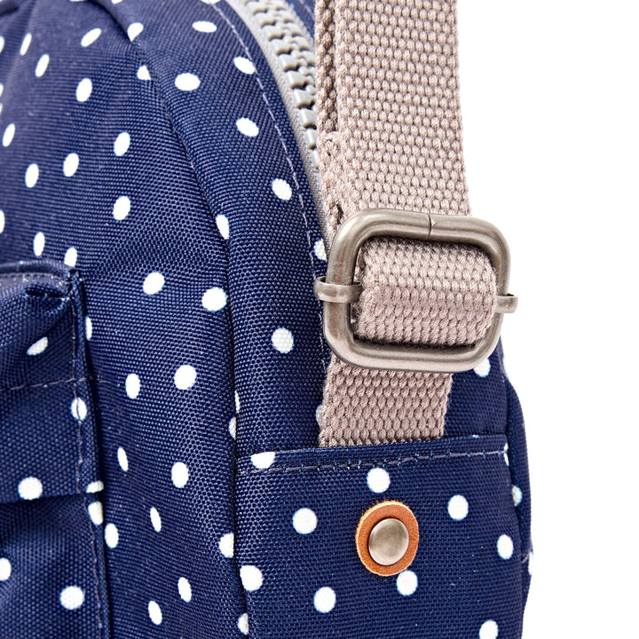 Paddington Crossbody Bag in Navy Polka Dot