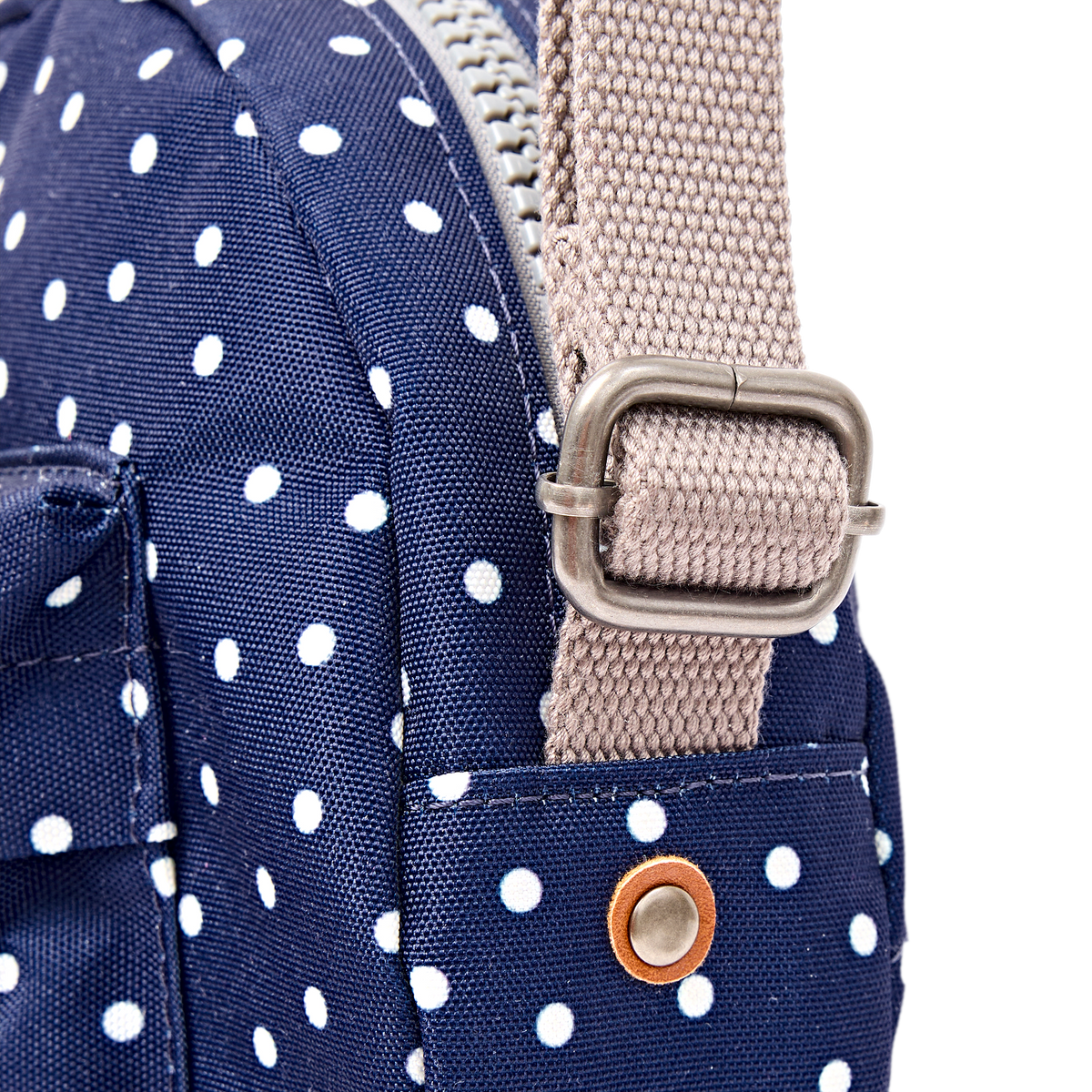 Paddington Crossbody Bag in Navy Polka Dot