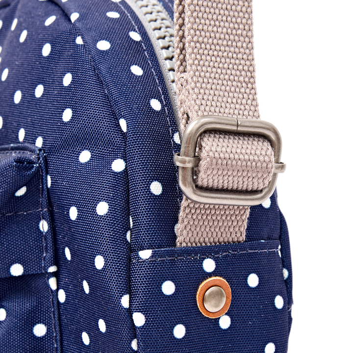 Paddington Crossbody Bag in Navy Polka Dot