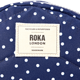 Paddington Crossbody Bag in Navy Polka Dot
