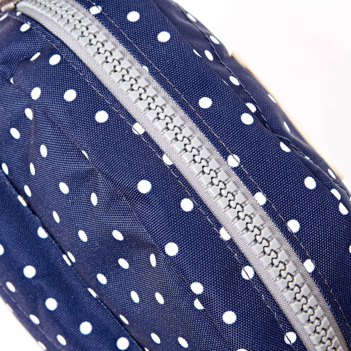 Paddington Crossbody Bag in Navy Polka Dot