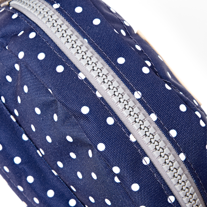 Paddington Crossbody Bag in Navy Polka Dot