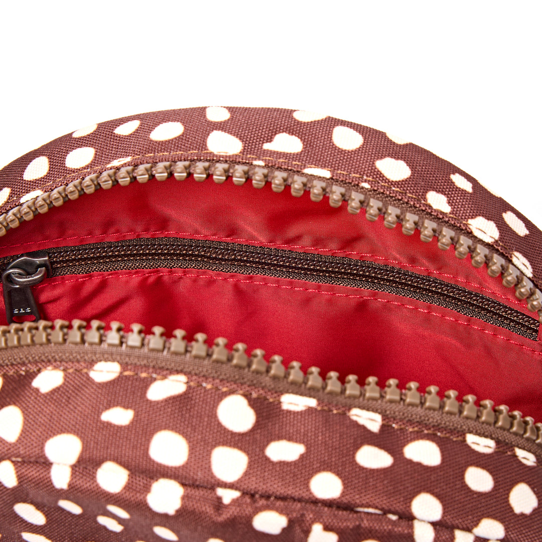 Paddington Crossbody Bag in Brown Dot