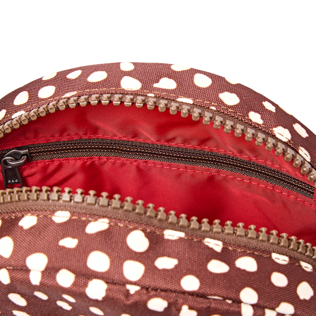 Paddington Crossbody Bag in Brown Dot