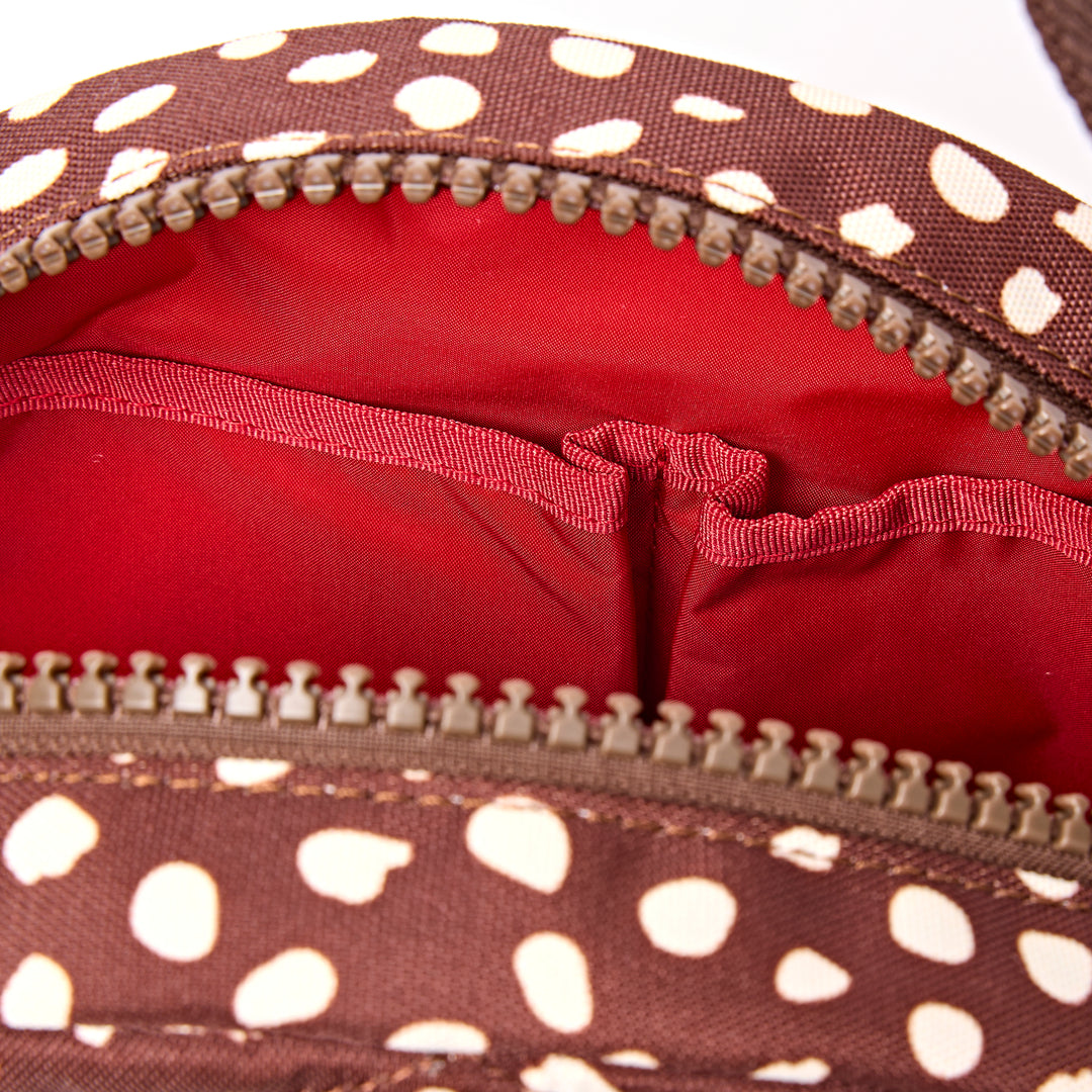 Paddington Crossbody Bag in Brown Dot