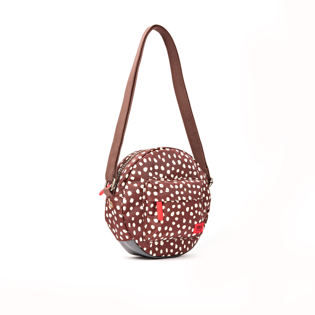 Paddington Crossbody Bag in Brown Dot