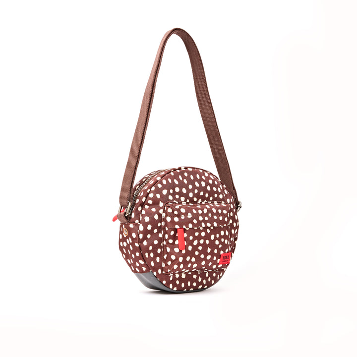 Paddington Crossbody Bag in Brown Dot