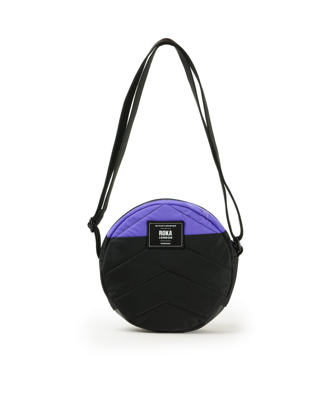 Creative Waste Paddington Crossbody Bag in Black/Simple Purple