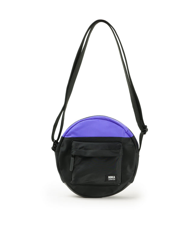 Creative Waste Paddington Crossbody Bag in Black/Simple Purple