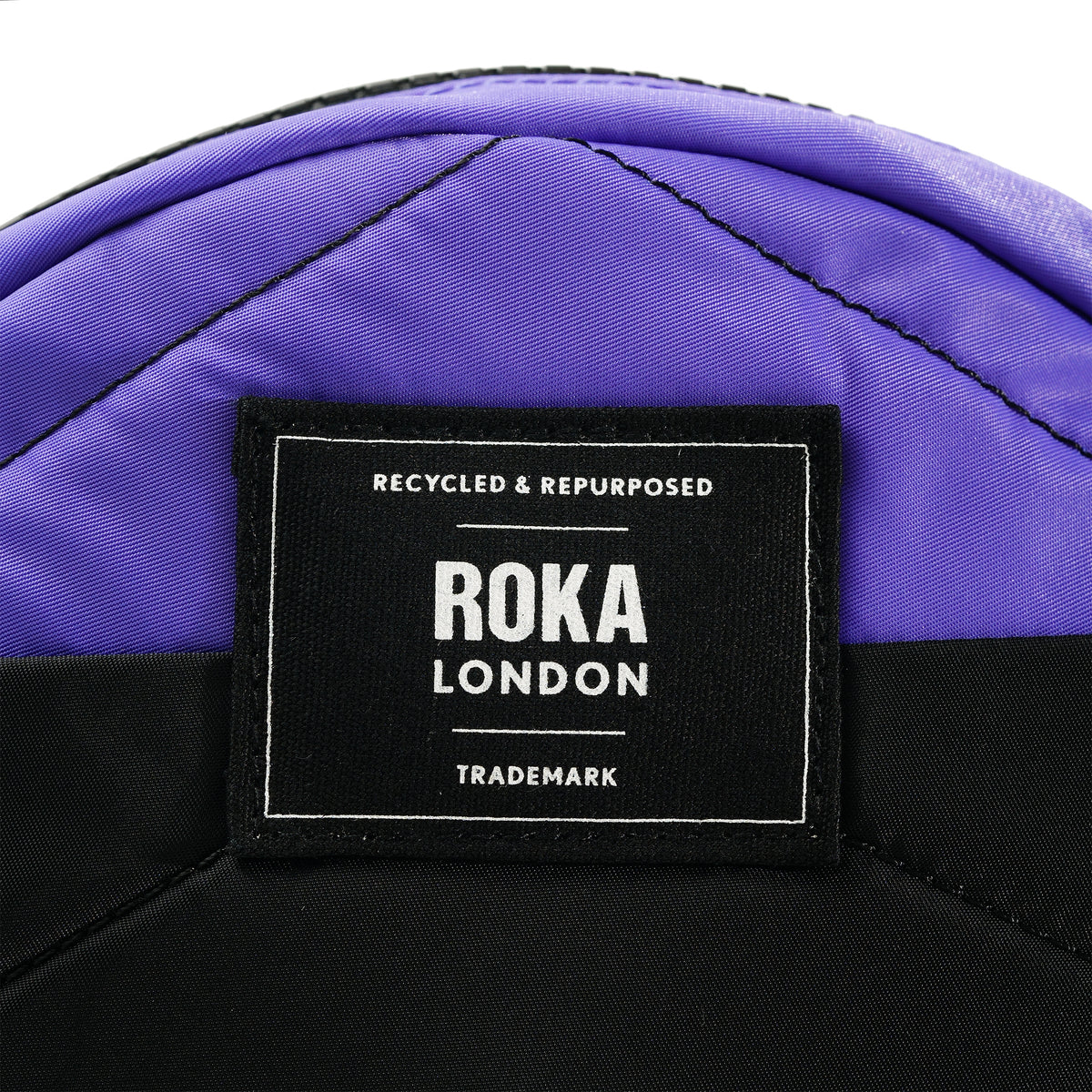 Creative Waste Paddington Crossbody Bag in Black/Simple Purple