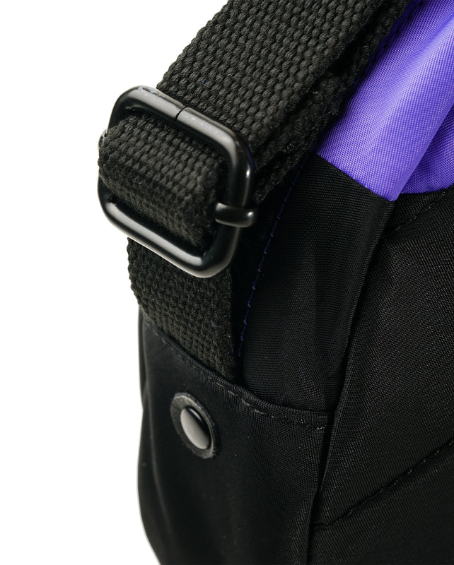 Creative Waste Paddington Crossbody Bag in Black/Simple Purple