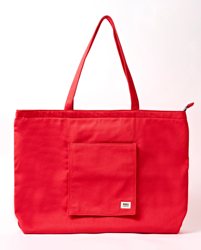Portobello Tote Bag in Scarlet