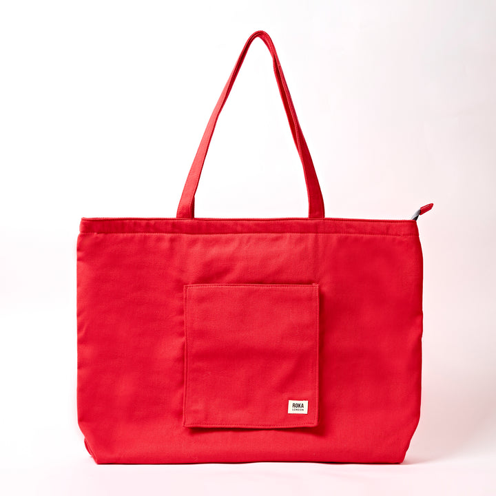 Portobello Tote Bag in Scarlet