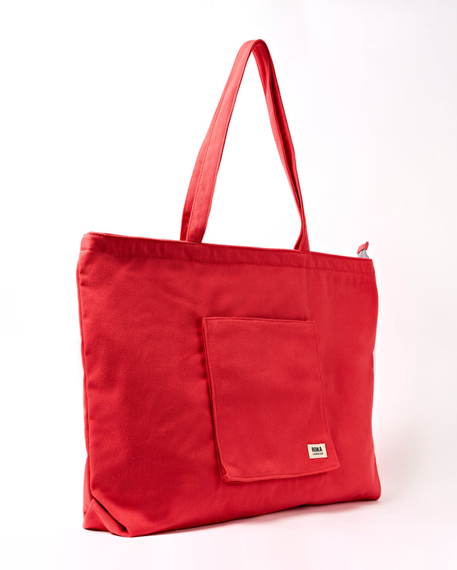 Portobello Tote Bag in Scarlet