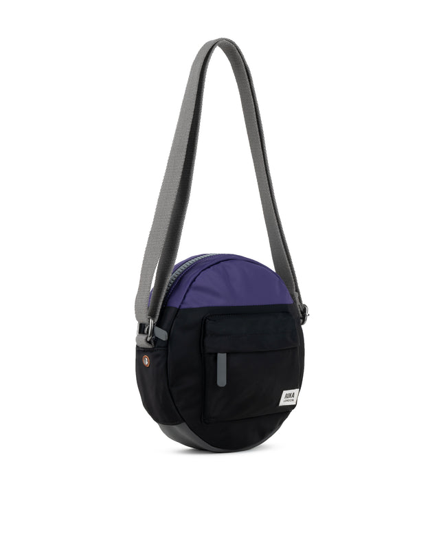 Creative Waste Paddington Crossbody Bag in Black/Mulberry